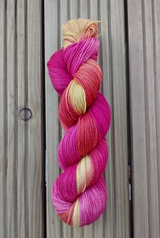 This is 'Lucifer', originally dyed for one of Baa Baa Brighouse's yarn club.